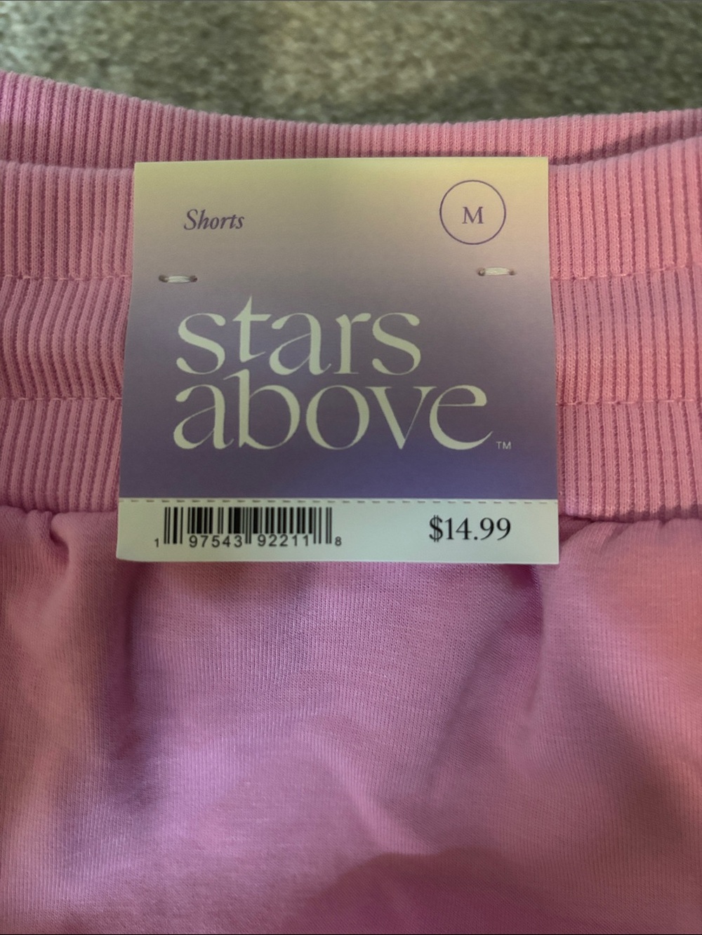 stars above Bubblegum Pink Drawstring Lounge Shorts - Picture 3 of 3